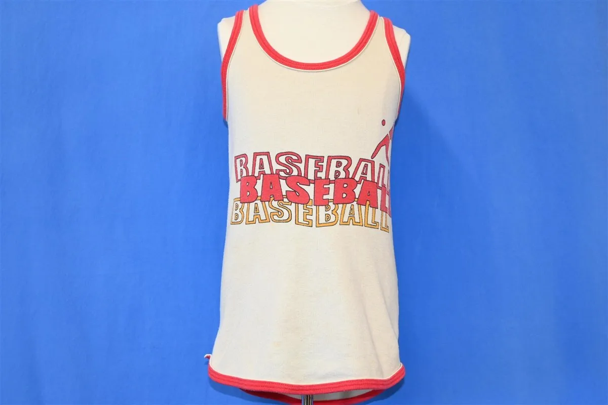 80s Baseball Tank Top Beige Kids t-shirt Youth Small