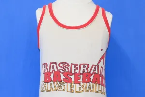 80s Baseball Tank Top Beige Kids t-shirt Youth Small