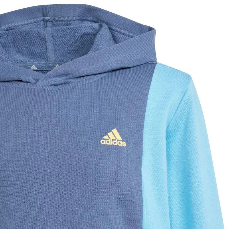 Adidas Kids' Cozy Blue & Yellow Hoodie Sweatshirt - IS2689