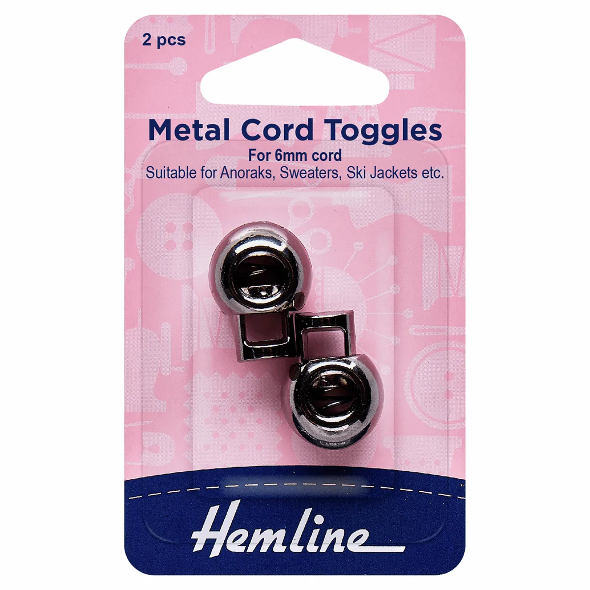 Adjustable Metal Cord Toggles -  Single Hole 6mm (2 Pcs)