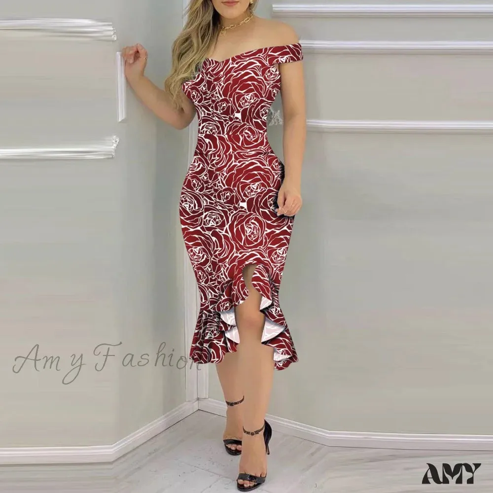 Amy Fashion - Cocktail Party Night Club Sexy Slim Long Dress