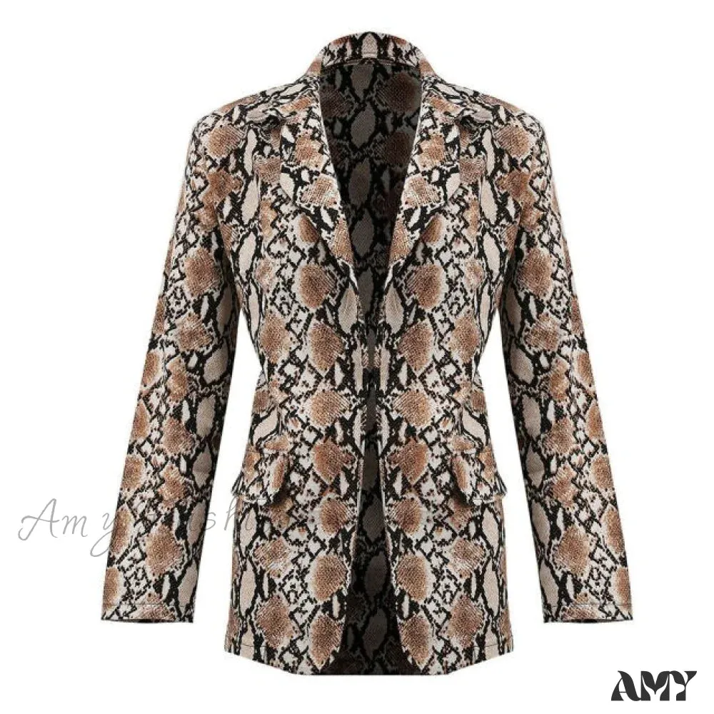 Amy Fashion - Long Sleeve Shawl Collar Suit Blazer