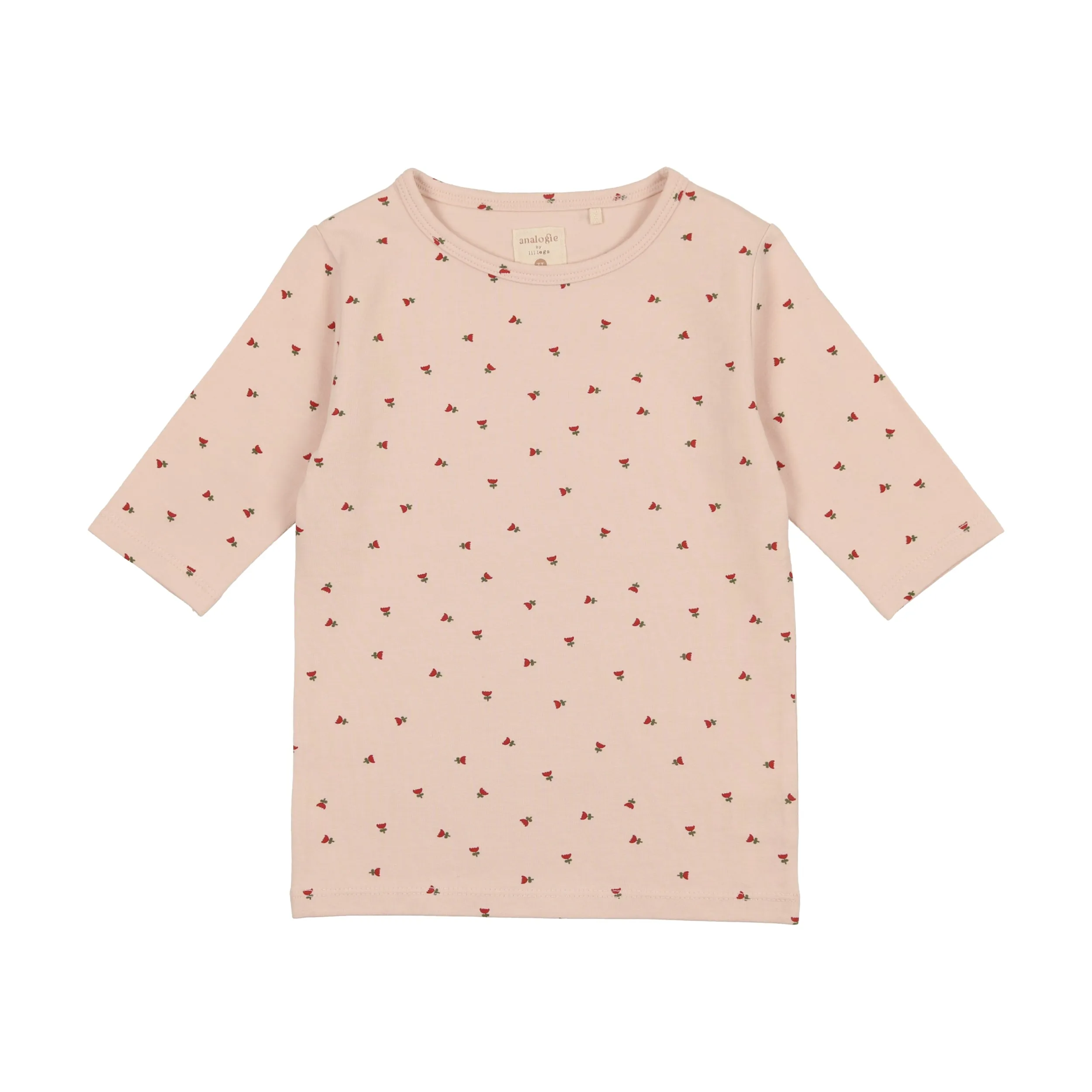 Analogie Tulip T-Shirt Three Quarter Sleeve - Pink