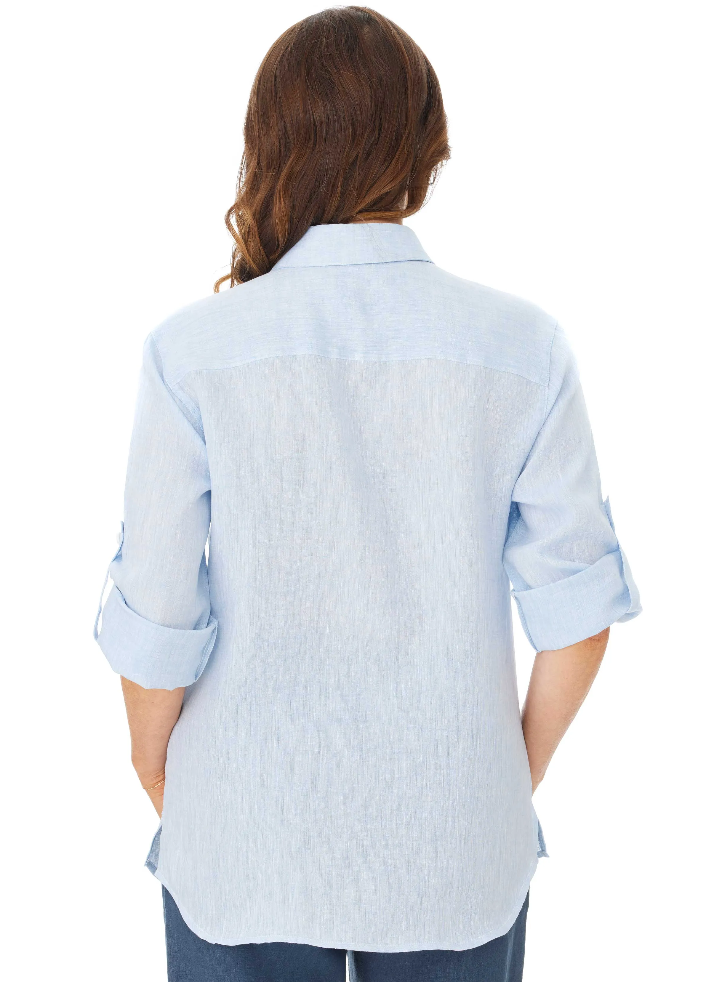 ASHLEY 3/4 SLEEVE LINEN SHIRT