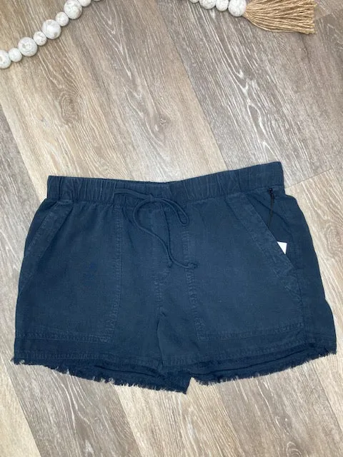 BEL Frayed Hem Pocket Short-Navy