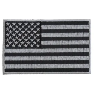 Black and Gray American Flag Patch