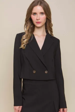 Button Crop Blazer