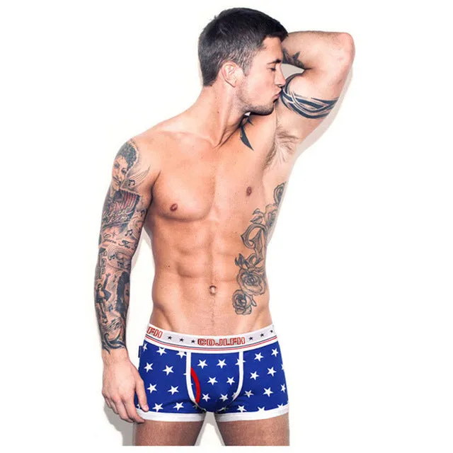 CDJLFH Brands Quality Cotton Mr Europe and America Sexy Men's Boxers Shorts Lovers Male Underpant Mans Underwears Large Fat