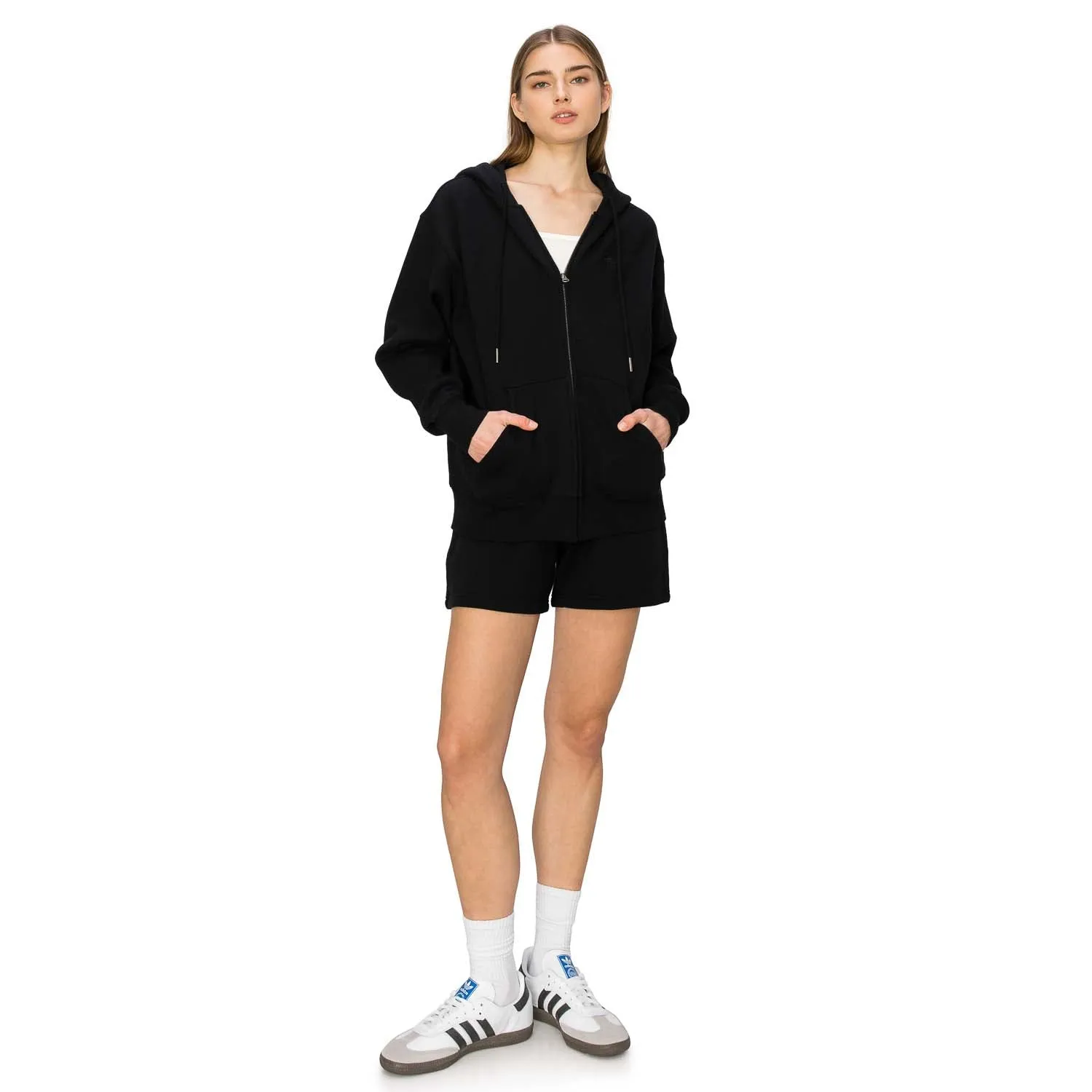 Cloud Fleece Zip Up Hoodie - Black