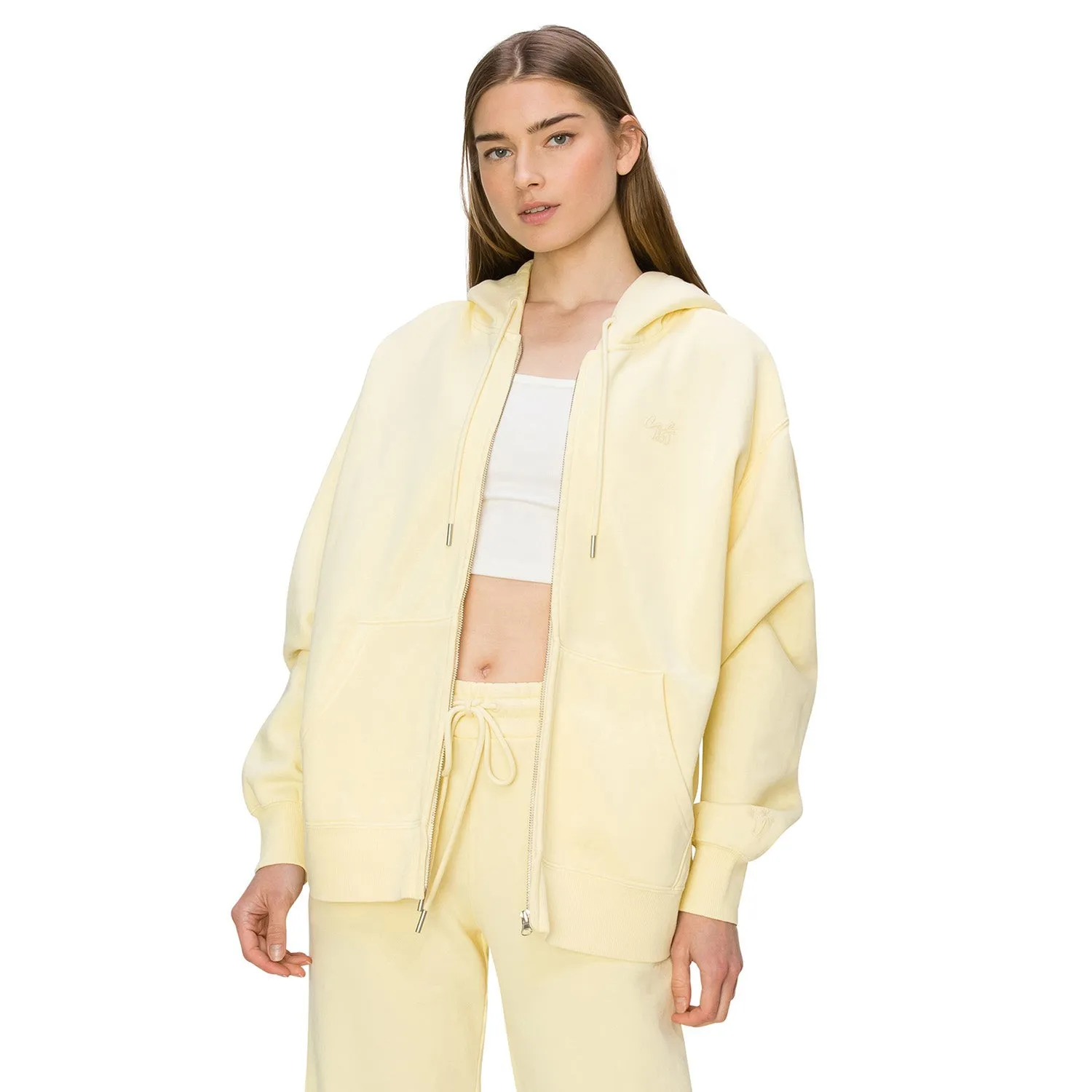 Cloud Fleece Zip Up Hoodie - Lemongrass Yellow