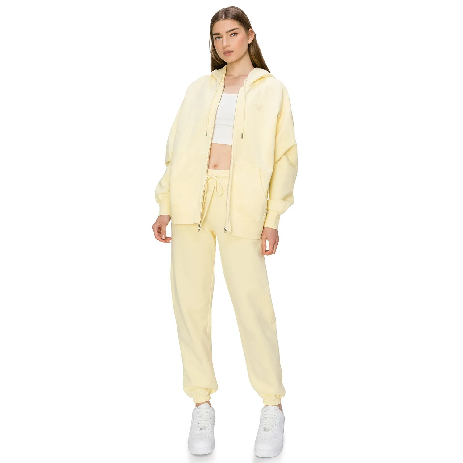 Cloud Fleece Zip Up Hoodie - Lemongrass Yellow