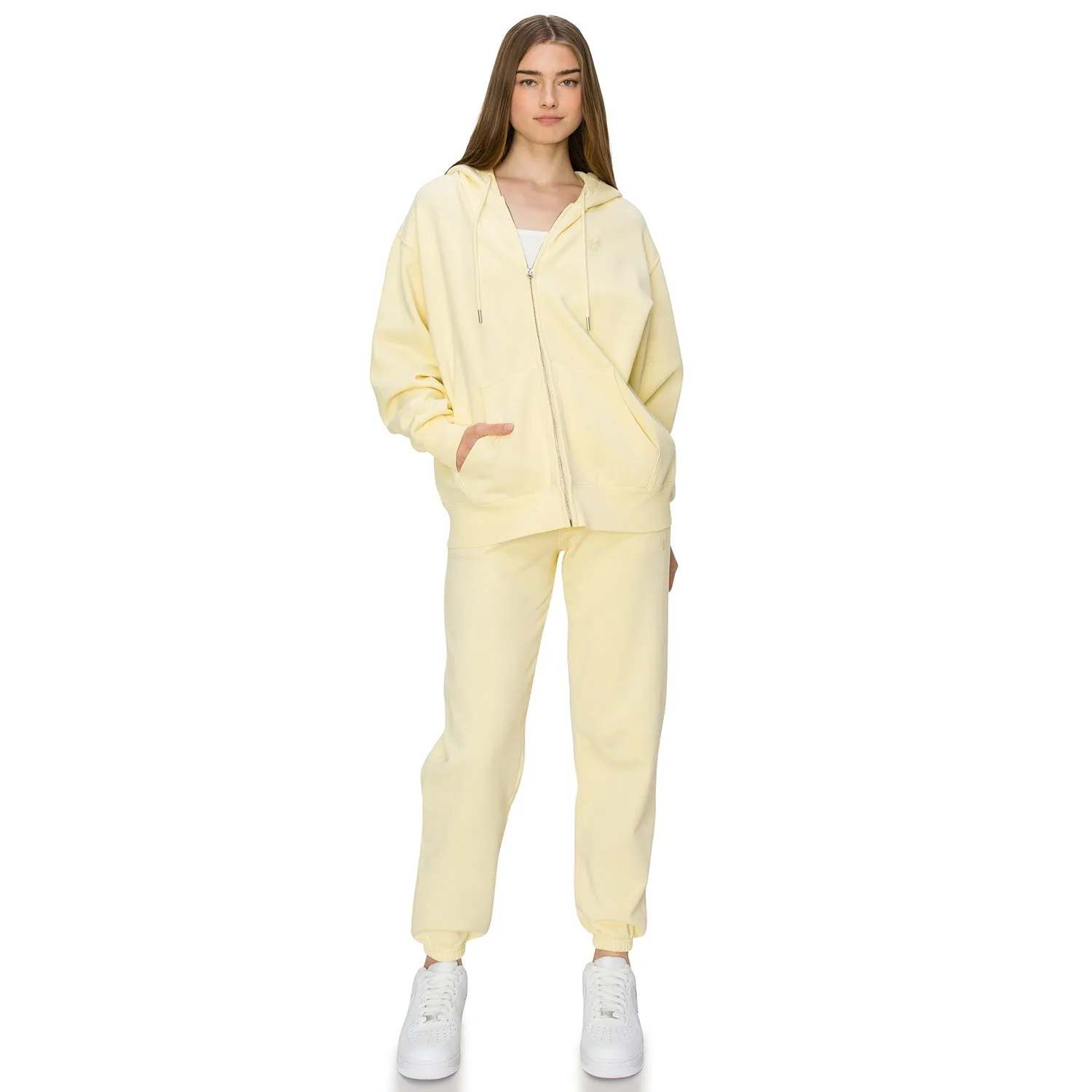 Cloud Fleece Zip Up Hoodie - Lemongrass Yellow