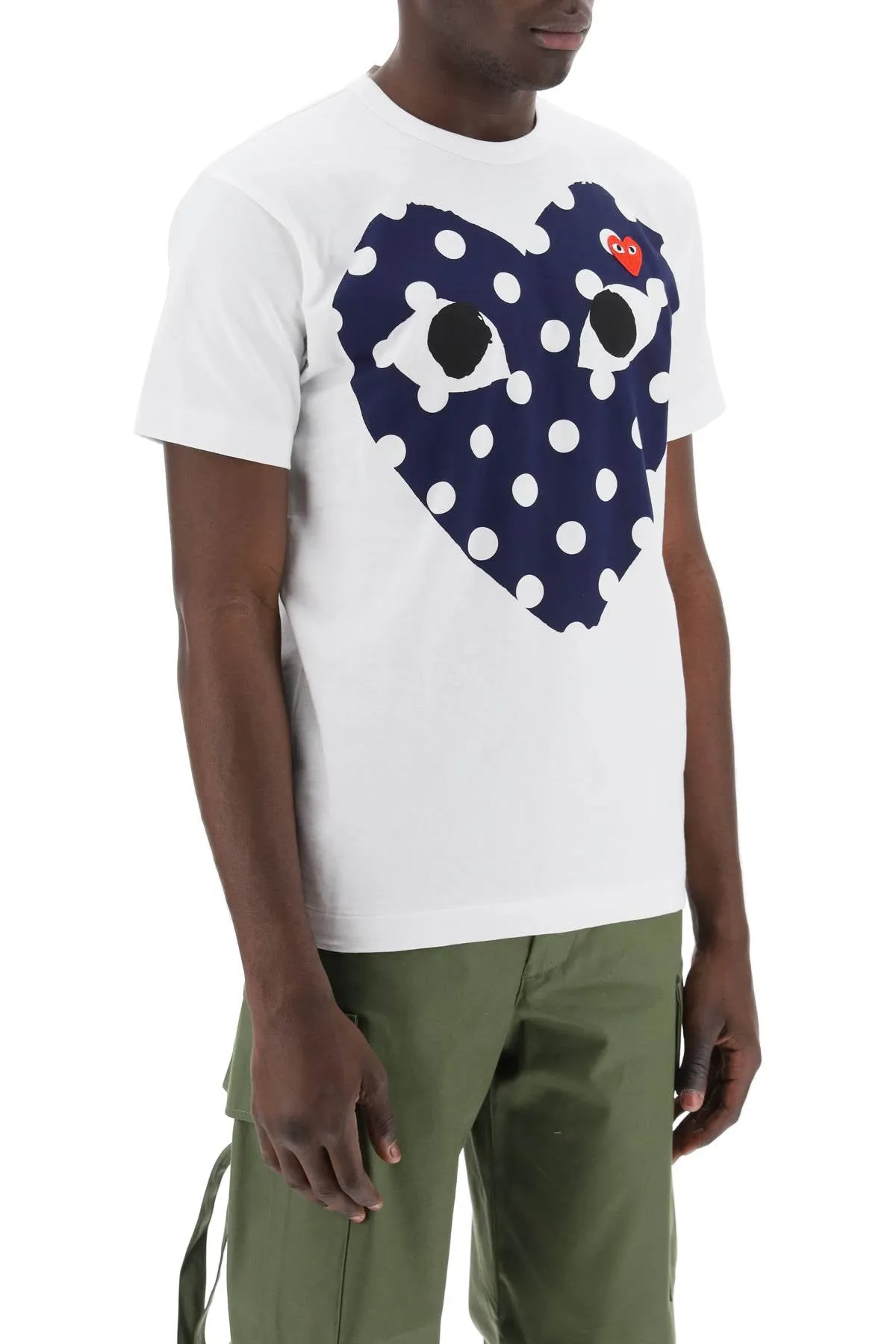 Comme des garcons play polka dot heart t-shirt