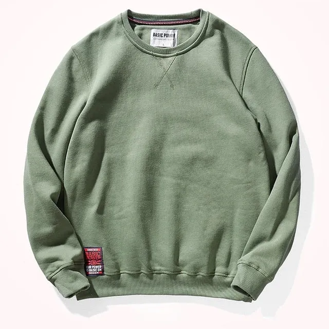 Crew Neck Fleece Warm Sweatshirts