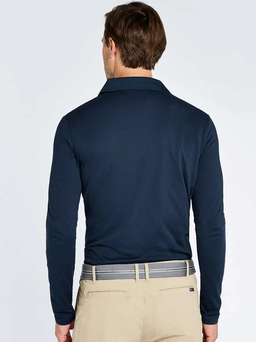 DUBARRY Freshford Unisex Long-Sleeved Technical Polo - Navy