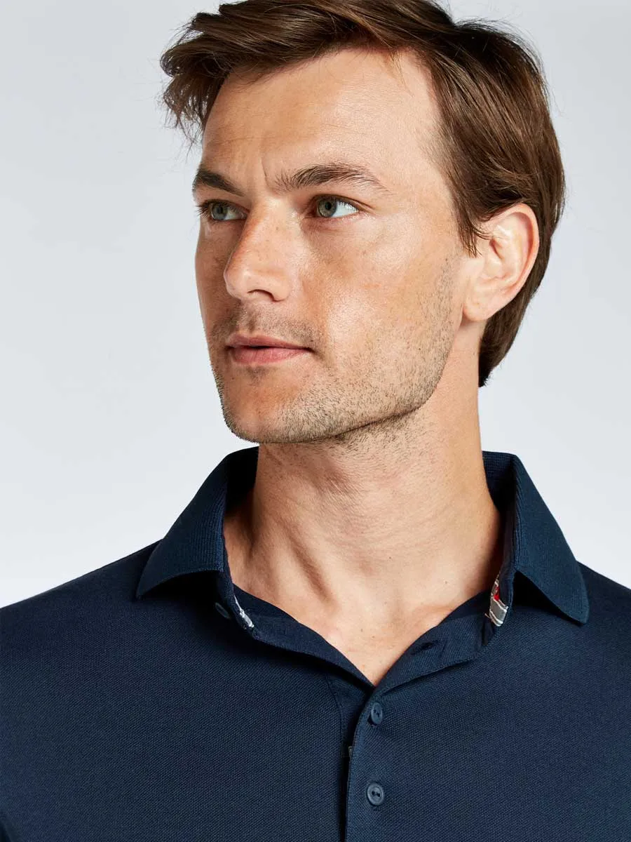 DUBARRY Freshford Unisex Long-Sleeved Technical Polo - Navy