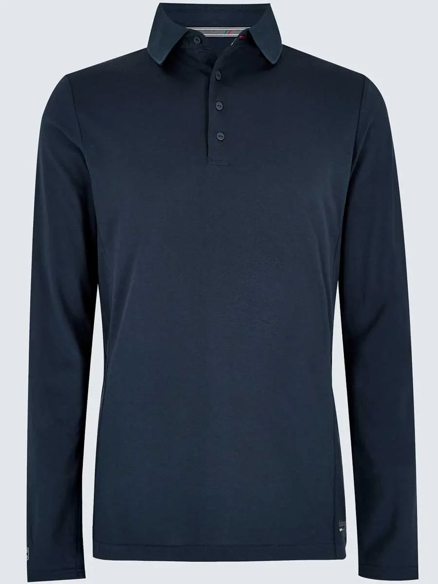 DUBARRY Freshford Unisex Long-Sleeved Technical Polo - Navy