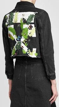 Fern Embroidered and Embellished Denim Jacket