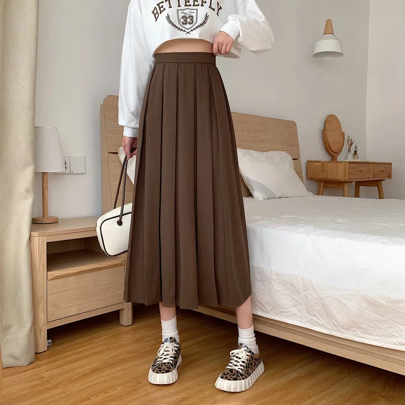 Flytonn-cute winter outfits casual winter outfits christmas outfit party look inspos High Waist Elegant Pleated A-Line Long Skirt