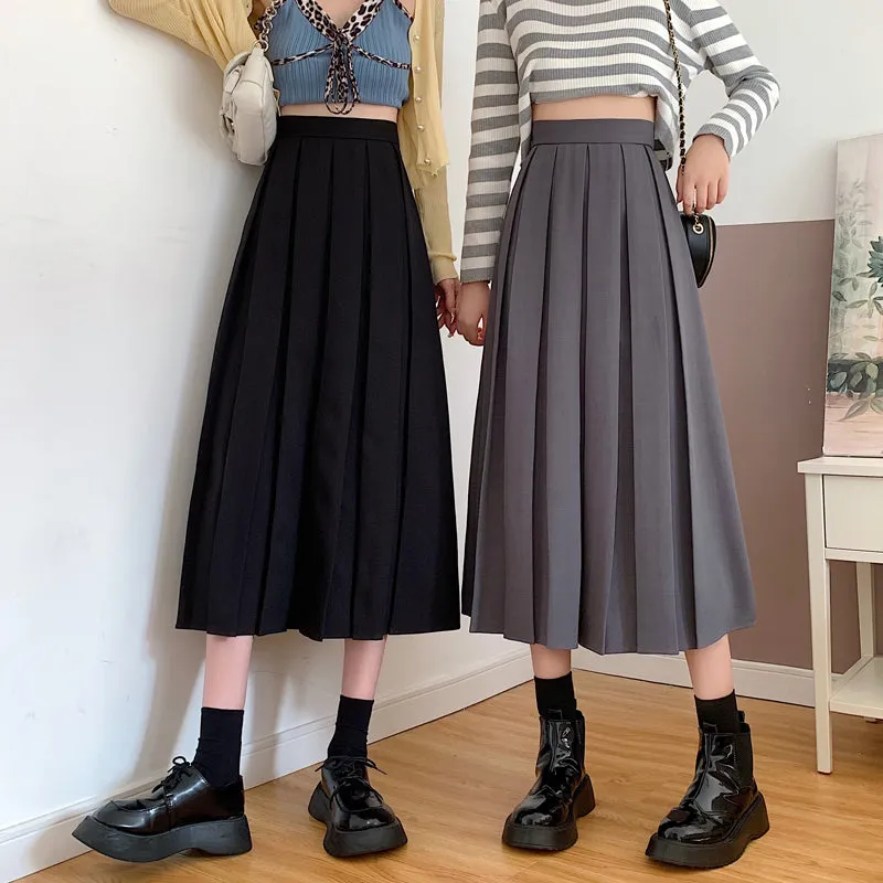 Flytonn-cute winter outfits casual winter outfits christmas outfit party look inspos High Waist Elegant Pleated A-Line Long Skirt