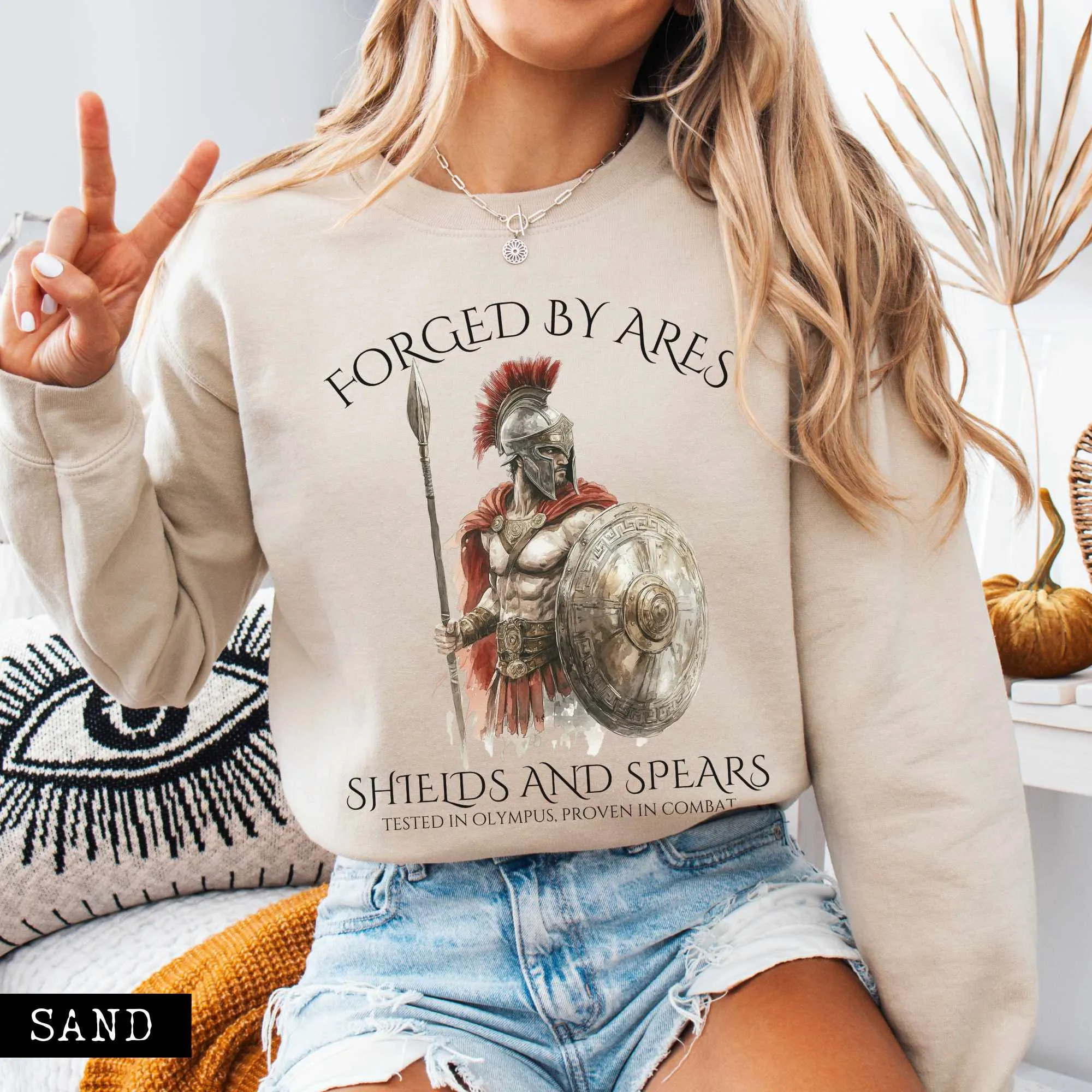 Forged by Ares Shields and Spears Sweatshirt