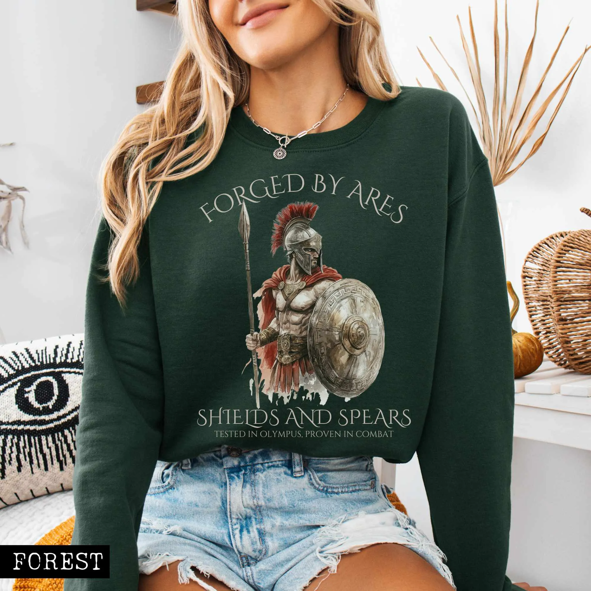 Forged by Ares Shields and Spears Sweatshirt