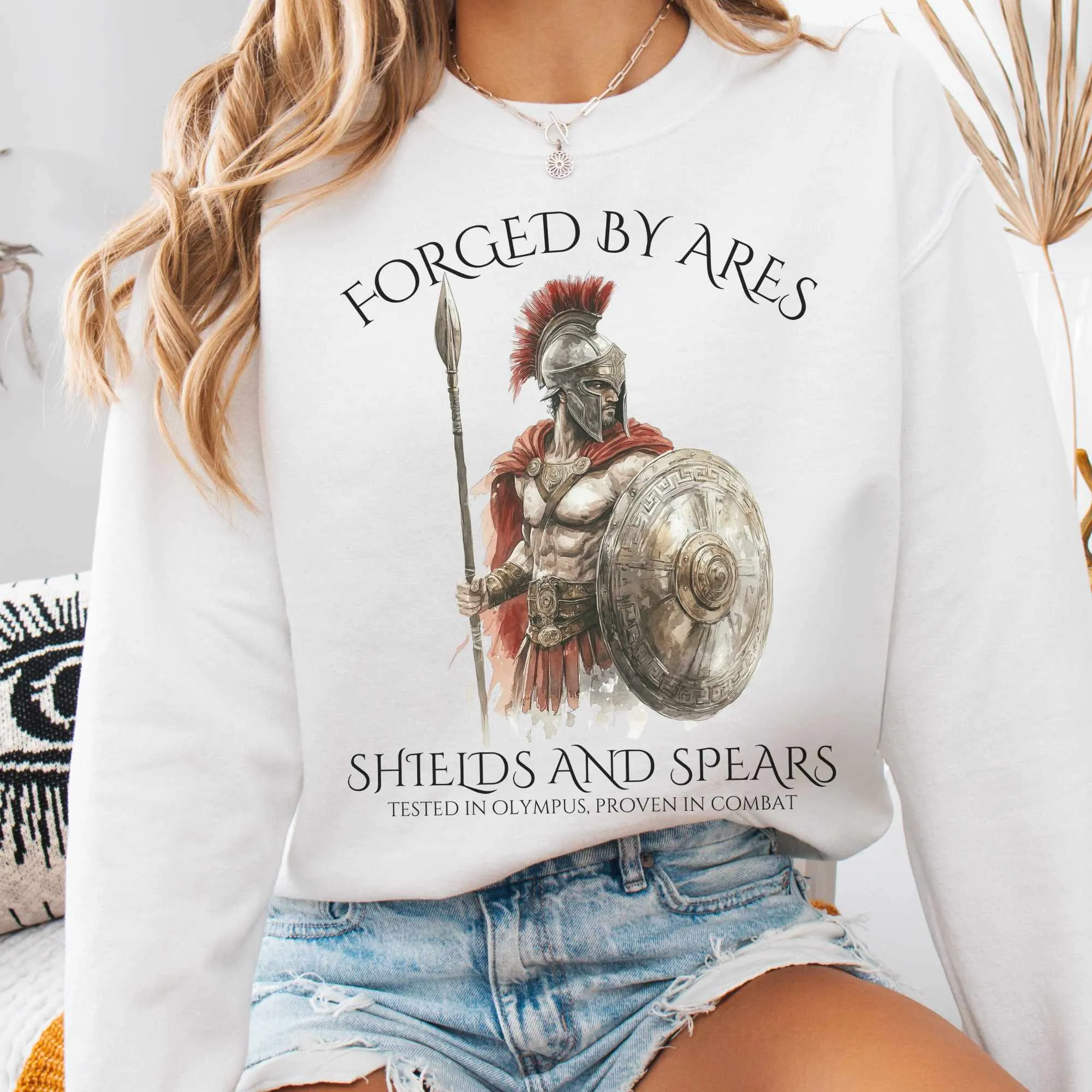 Forged by Ares Shields and Spears Sweatshirt