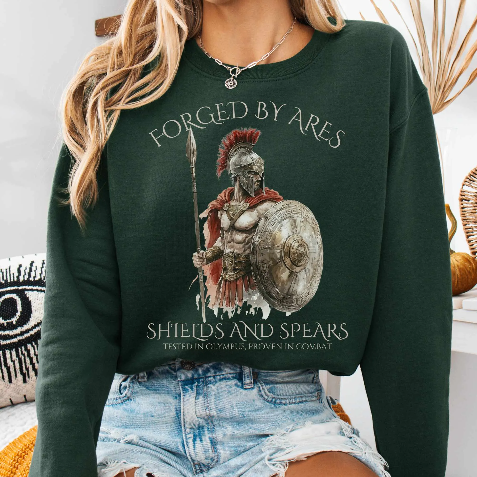 Forged by Ares Shields and Spears Sweatshirt