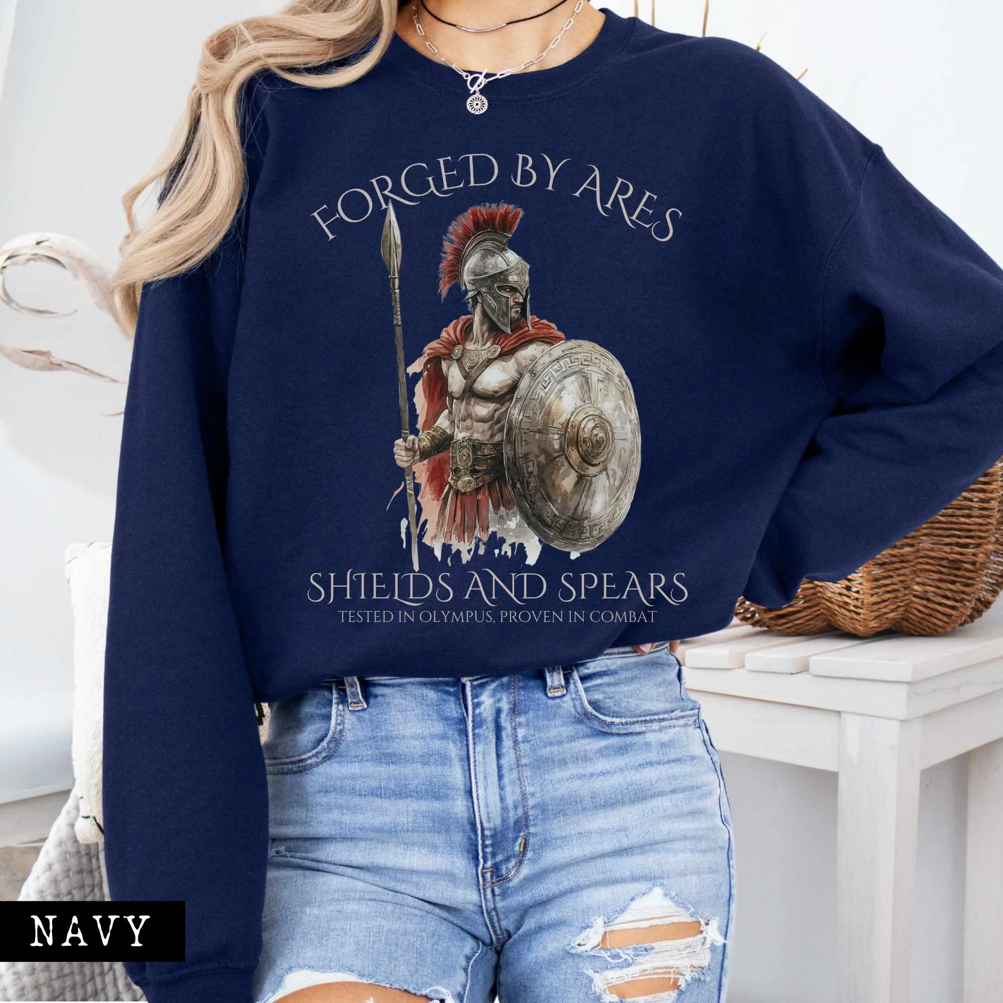 Forged by Ares Shields and Spears Sweatshirt