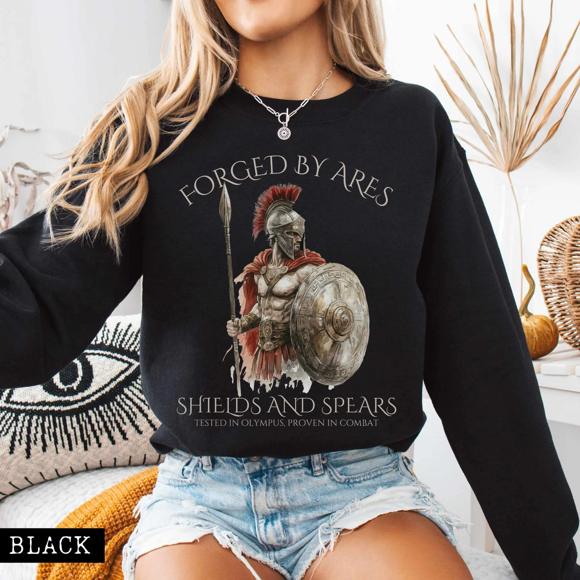 Forged by Ares Shields and Spears Sweatshirt