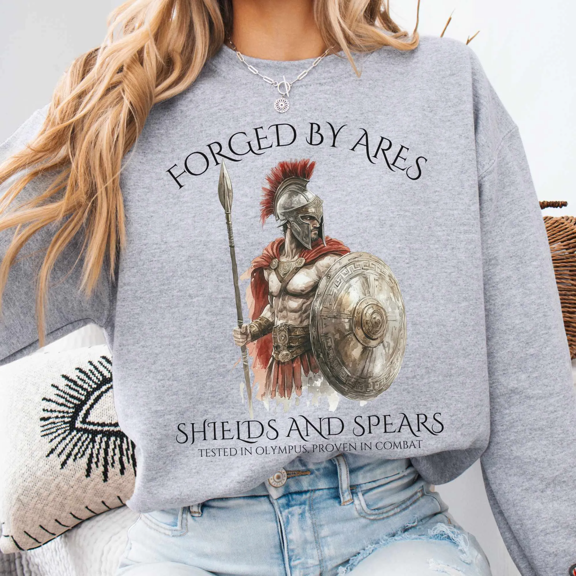 Forged by Ares Shields and Spears Sweatshirt