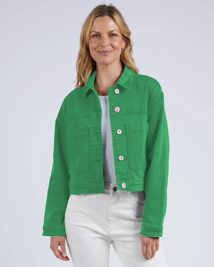 Hazel Denim Jacket - Green Briar