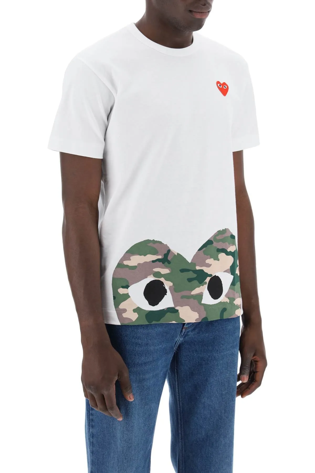 heart camou t-shirt