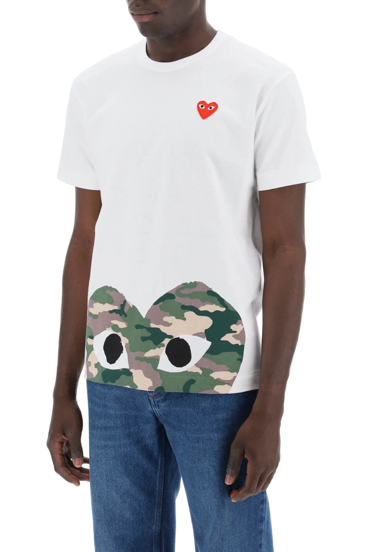 heart camou t-shirt