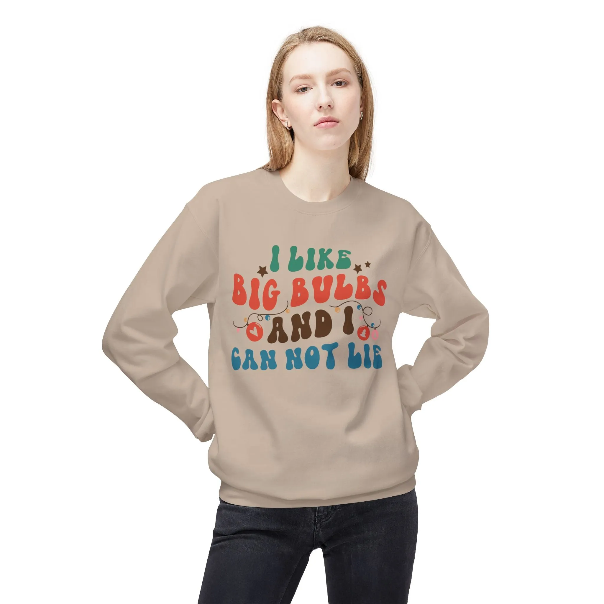 I Like Big Bulbs Unisex Crewneck Sweatshirt – Funny Gift, Casual Wear, Cozy Apparel, Humorous Sweatshirt