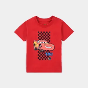 Infant Boys Cotton Jersey Round Neck T-Shirt Car-HR.Red