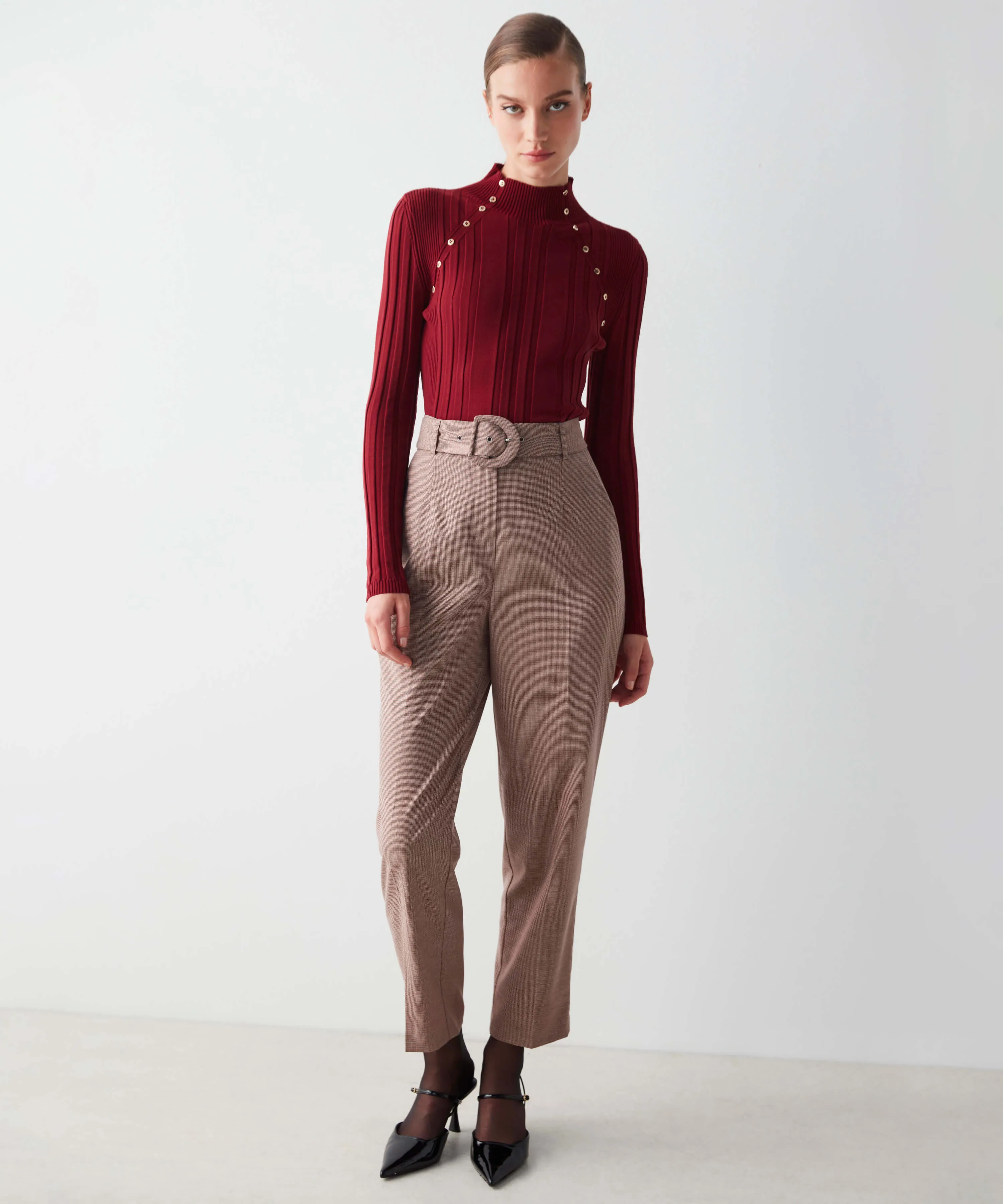 Ipekyol High Waist Trousers With Belt Red