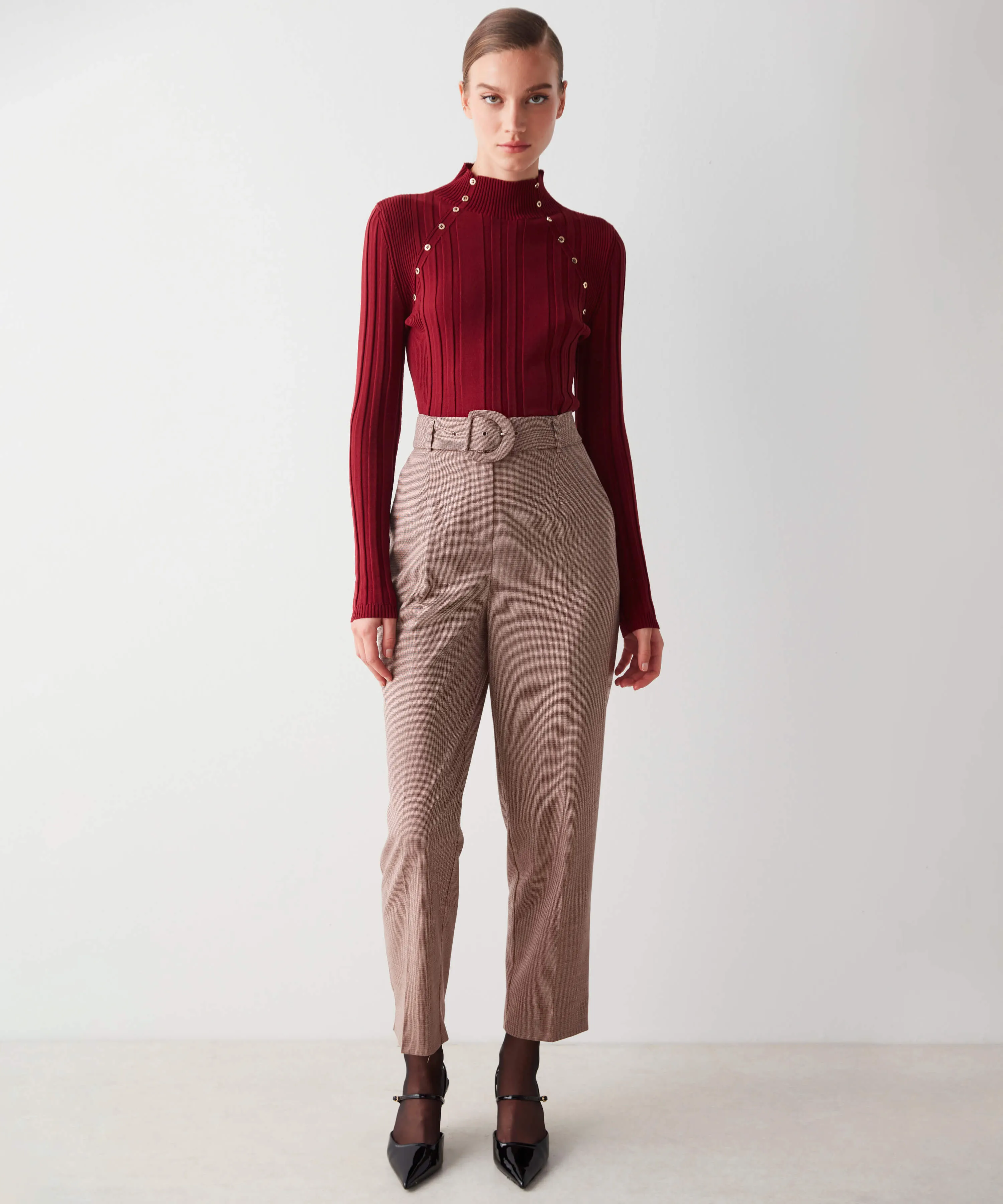 Ipekyol High Waist Trousers With Belt Red