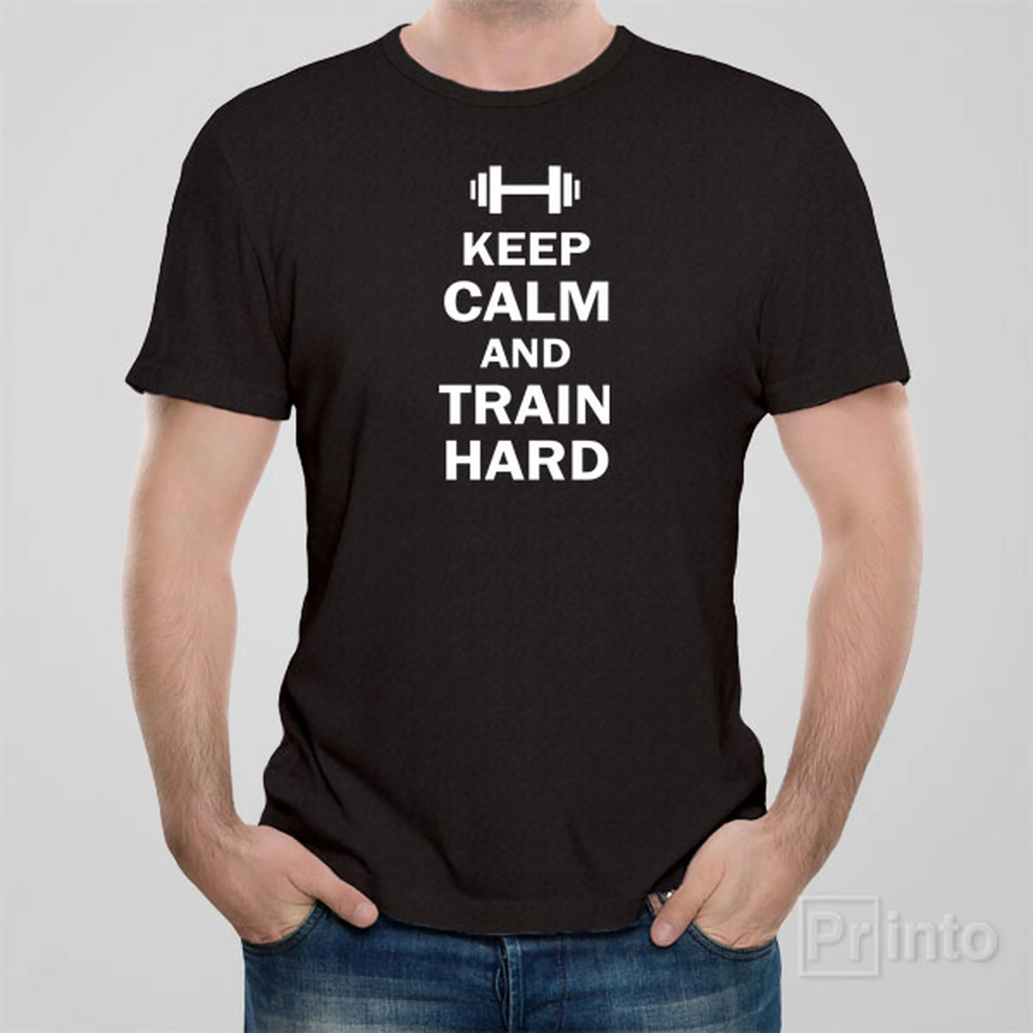 Keep calm and train hard - T-shirt