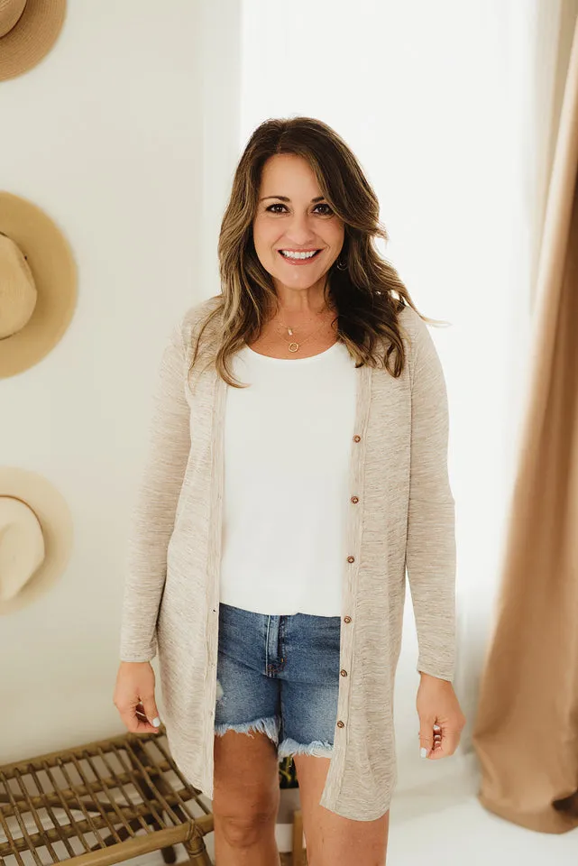 Lightweight Button Cardi