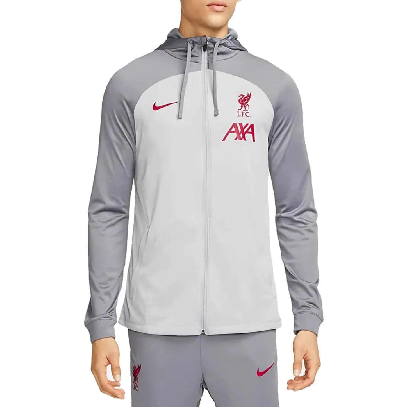 Liverpool FC grey training presentation hooded tracksuit 2023 - Nike