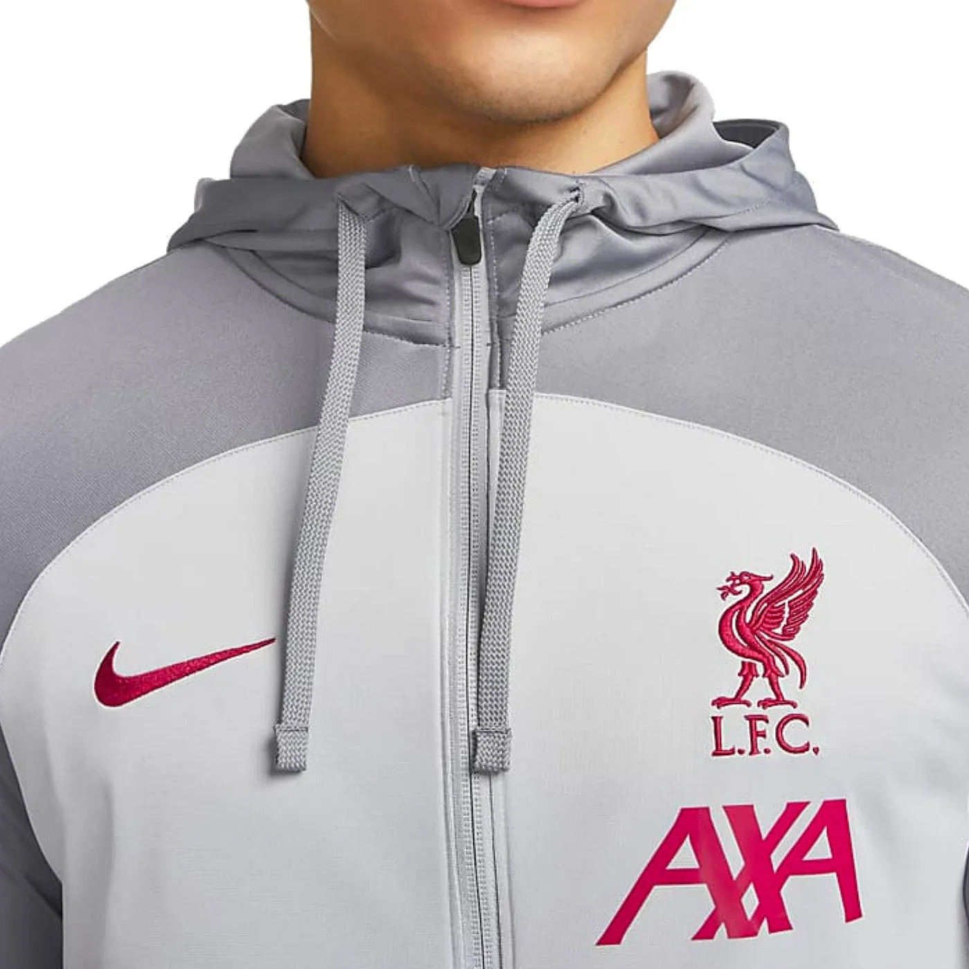 Liverpool FC grey training presentation hooded tracksuit 2023 - Nike