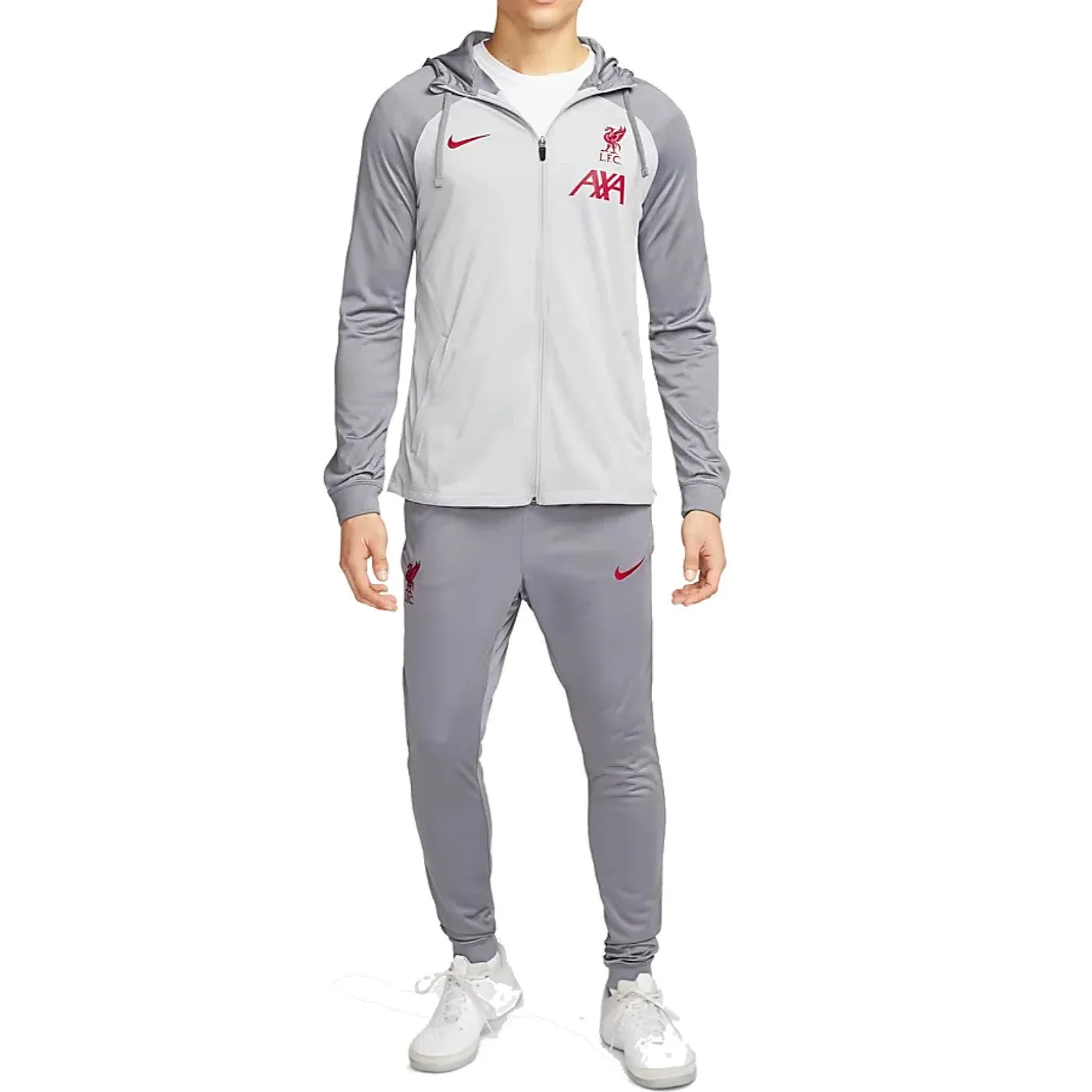 Liverpool FC grey training presentation hooded tracksuit 2023 - Nike