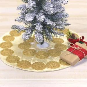 Memories Creme Mini Christmas Tree Skirt 21 VHC Brands