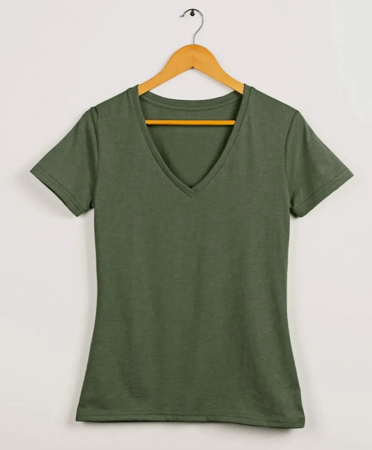 Modal V-Neck Tees in Navy and Olive