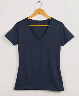 Modal V-Neck Tees in Navy and Olive