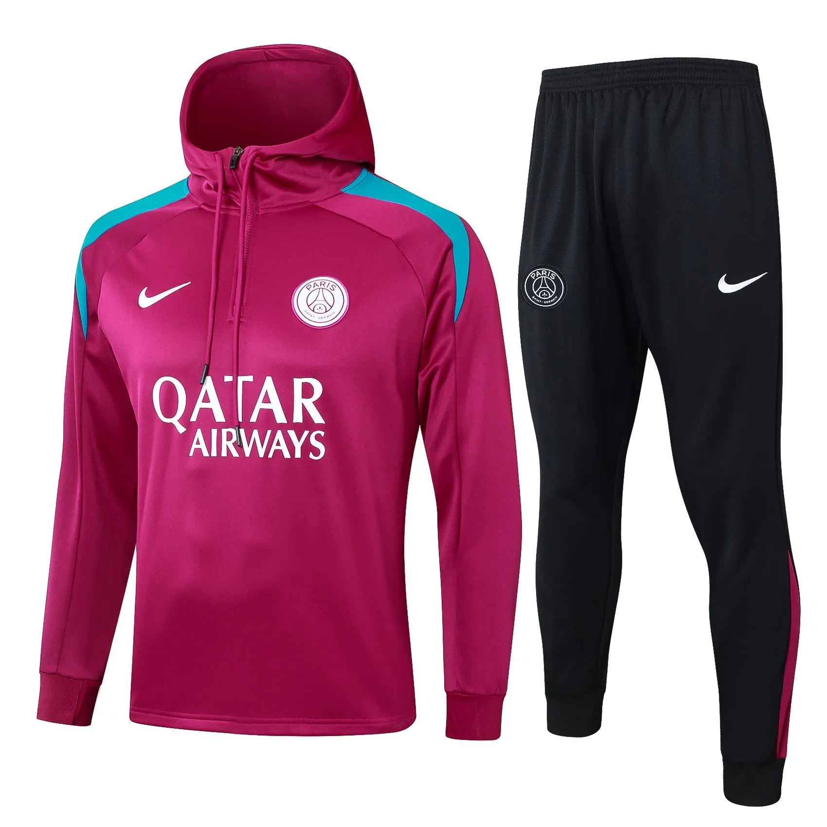 Paris Saint Germain 2024 Pink and Black Tracksuit