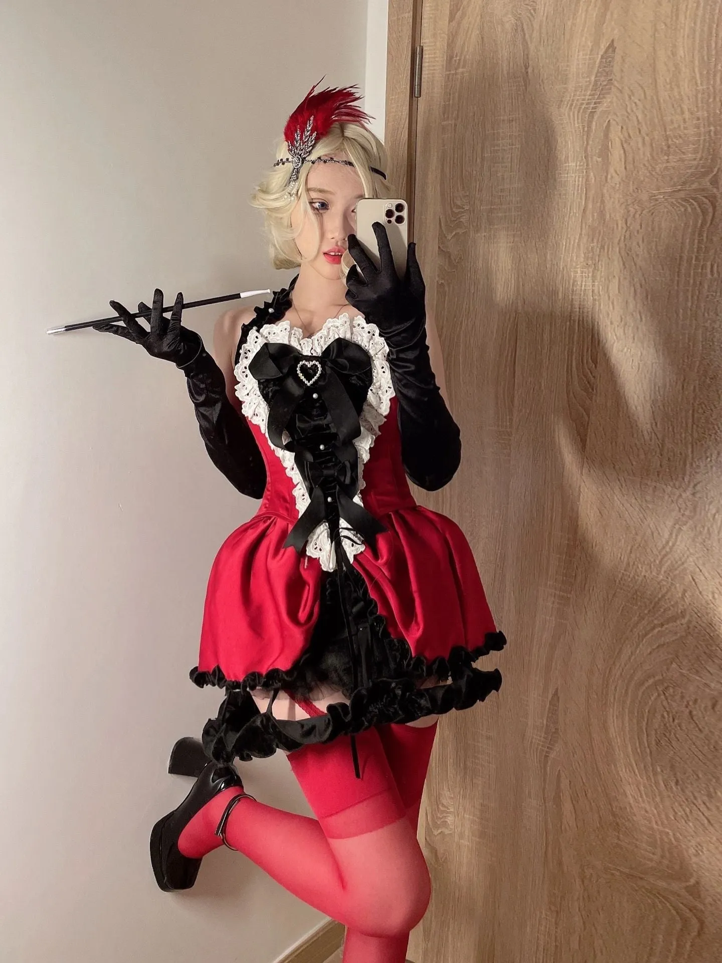 [PeilieeShop x Stasera] Ribbon Poem Handmade Corset Top Christmas