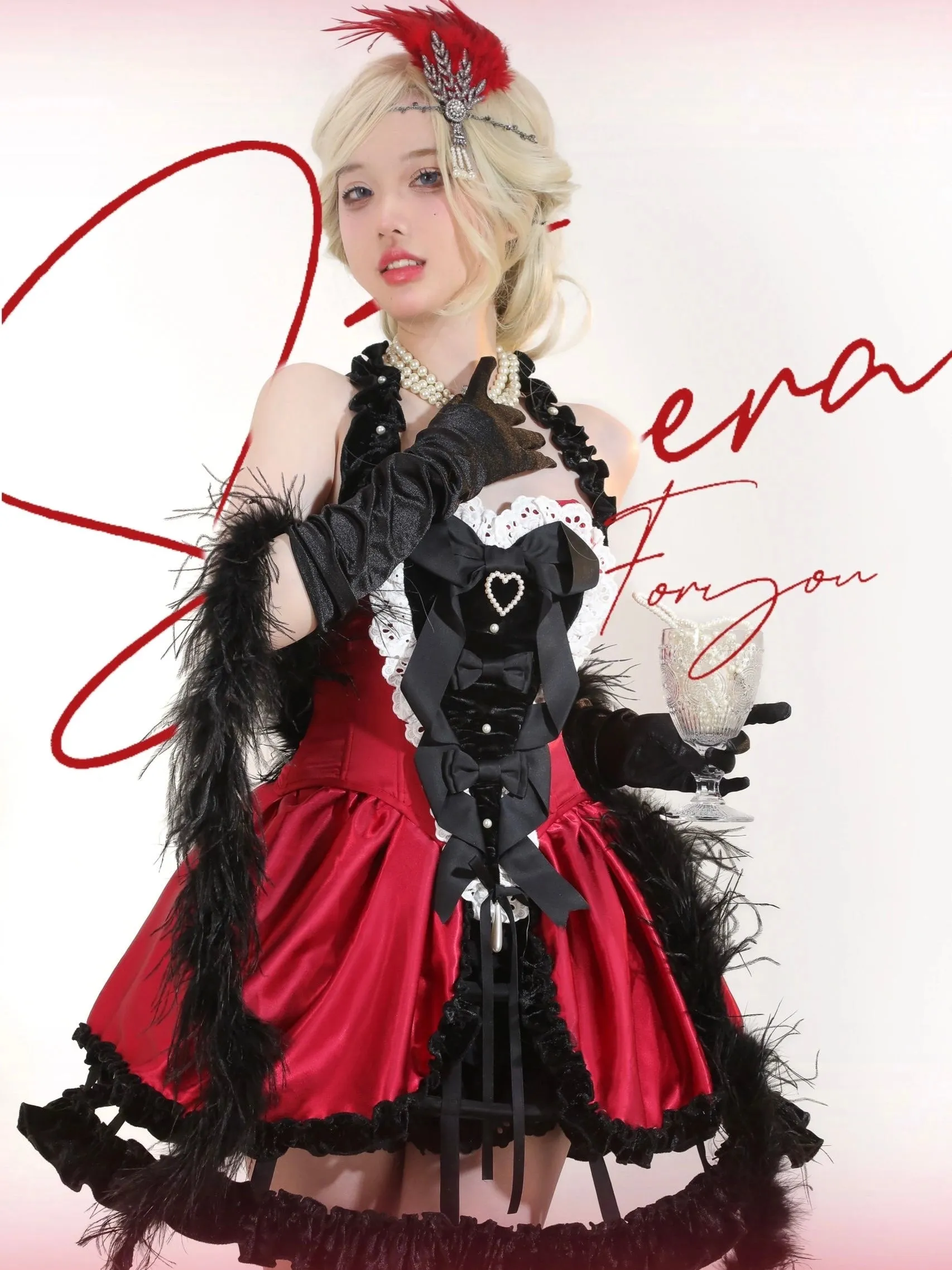 [PeilieeShop x Stasera] Ribbon Poem Handmade Corset Top Christmas