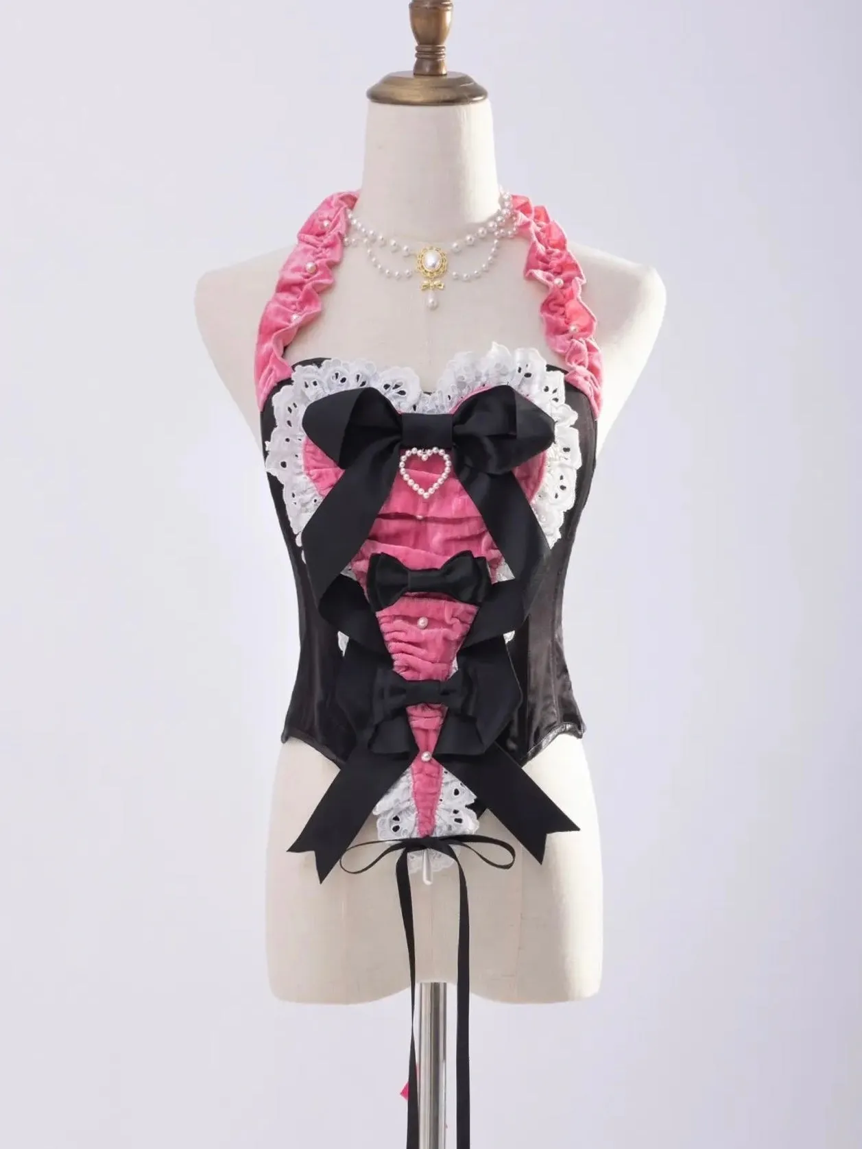 [PeilieeShop x Stasera] Ribbon Poem Handmade Corset Top Christmas